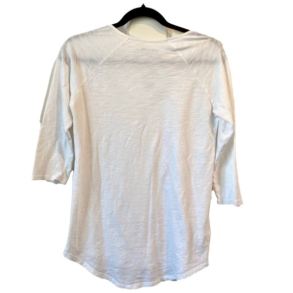 Eddie Bauer Women's Cotton Long Sleeve Peek-a-boo Front V-neck Size Small - Picture 2 of 4
